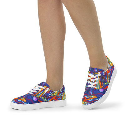 Women's Lace-Up Canvas Shoes - Galactic Ember