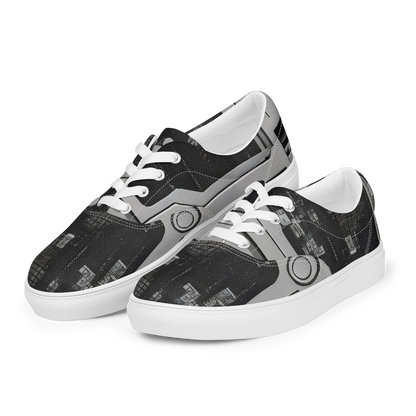 Men's Lace-Up Canvas Shoes - Concrete Harmony