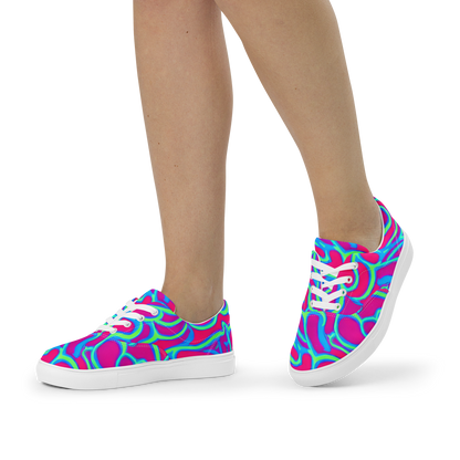 Women's Lace-Up Canvas Shoes - Aquatic Ember