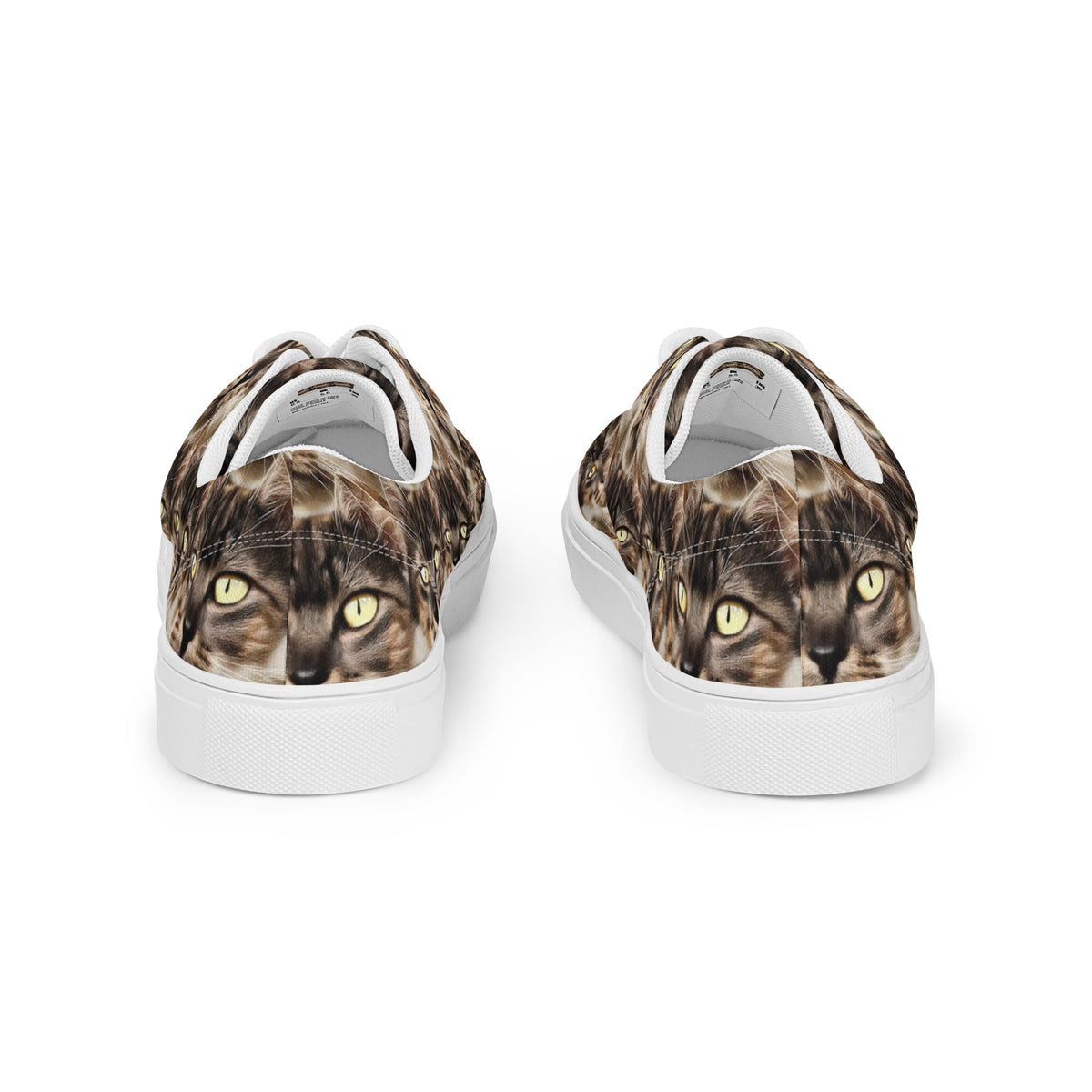 Men's Lace-Up Canvas Shoes - Feline Reverie