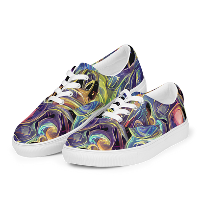 Men's Lace-Up Canvas Shoes - Lebacq Swirl