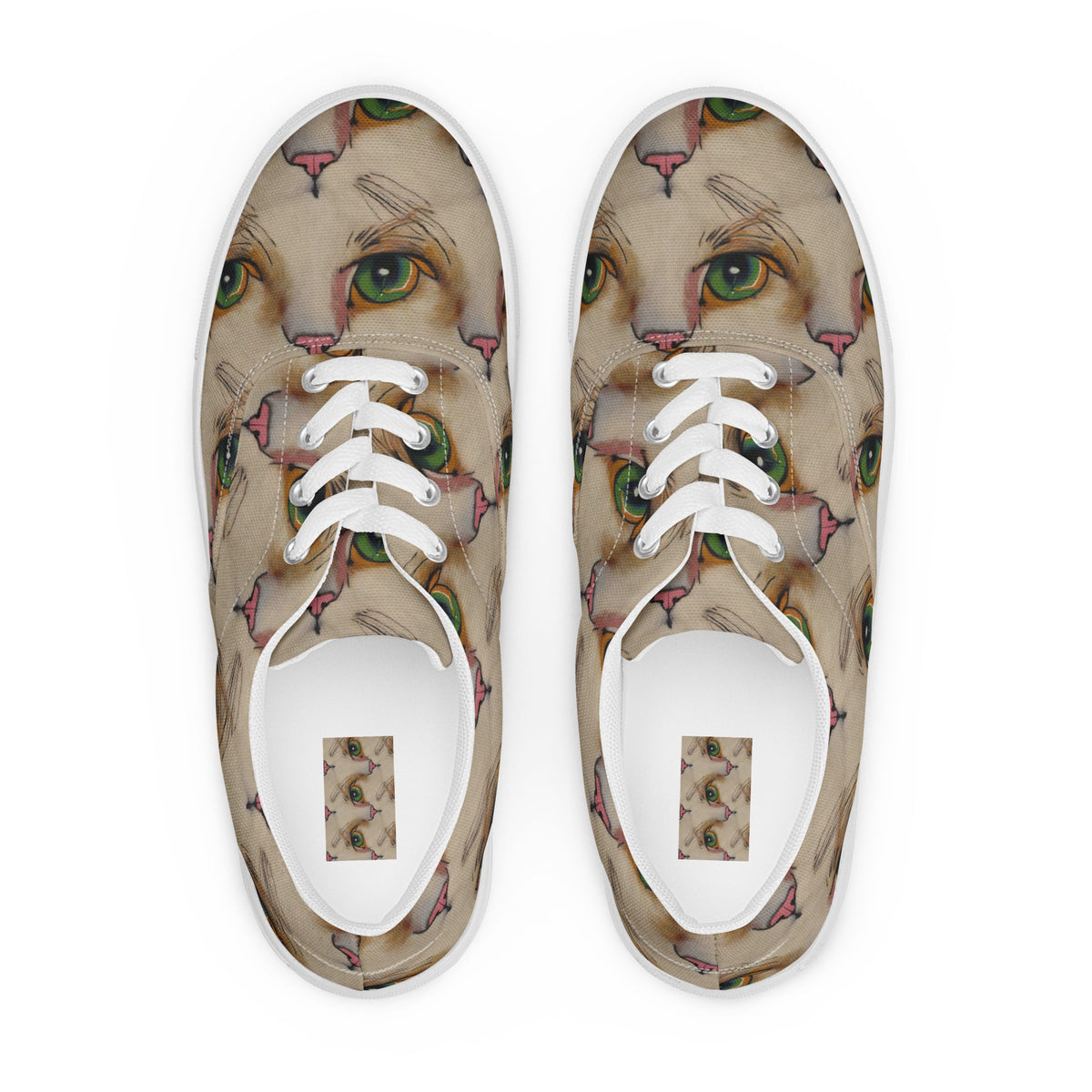 Women's Lace-Up Canvas Shoes - Emerald Gaze