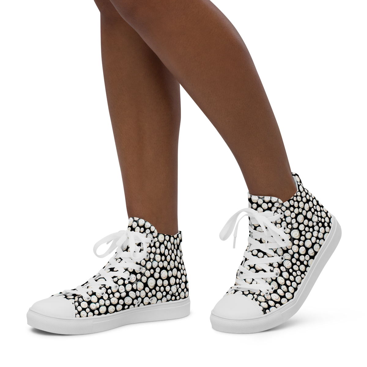 Women's High Top Canvas Shoes - Celestial Whimsy