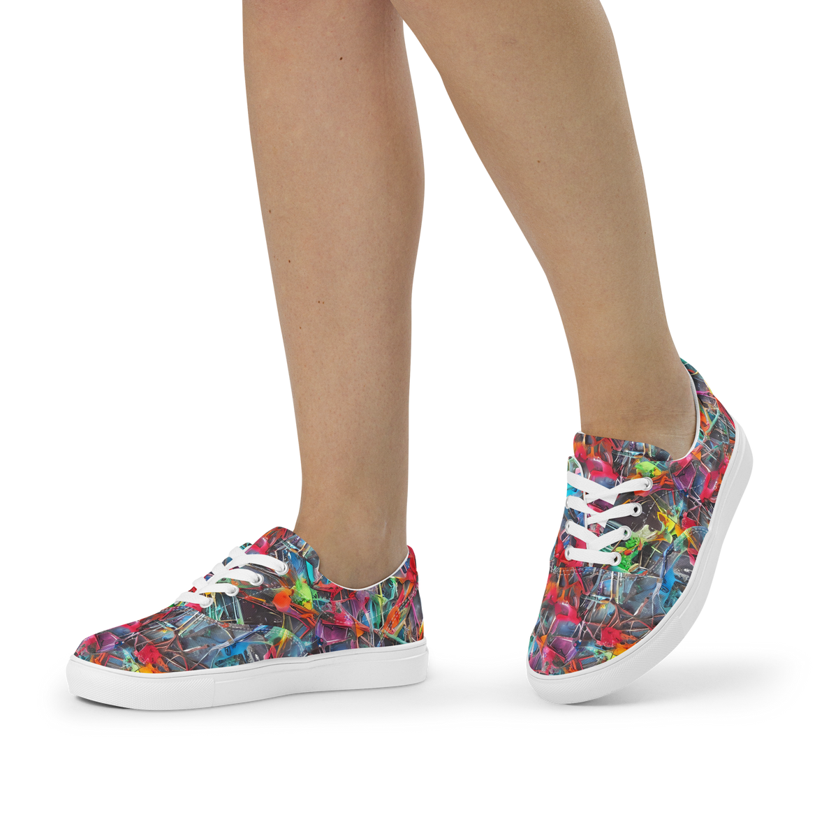 Women's Lace-Up Canvas Shoes - Junkyard Jewel