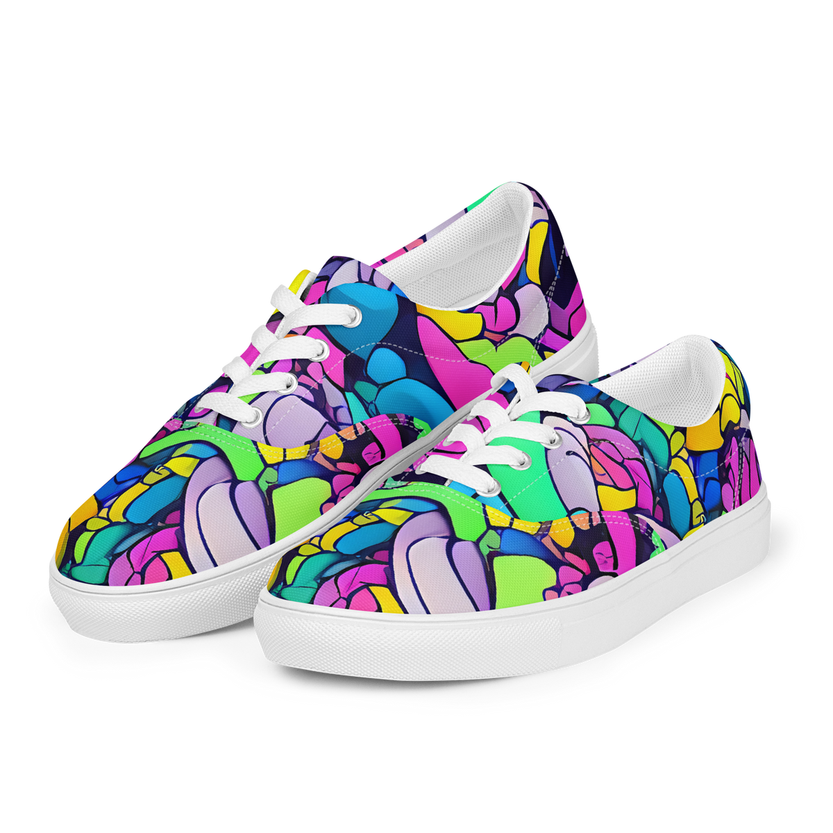 Women's Lace-Up Canvas Shoes - Radiant Revelation