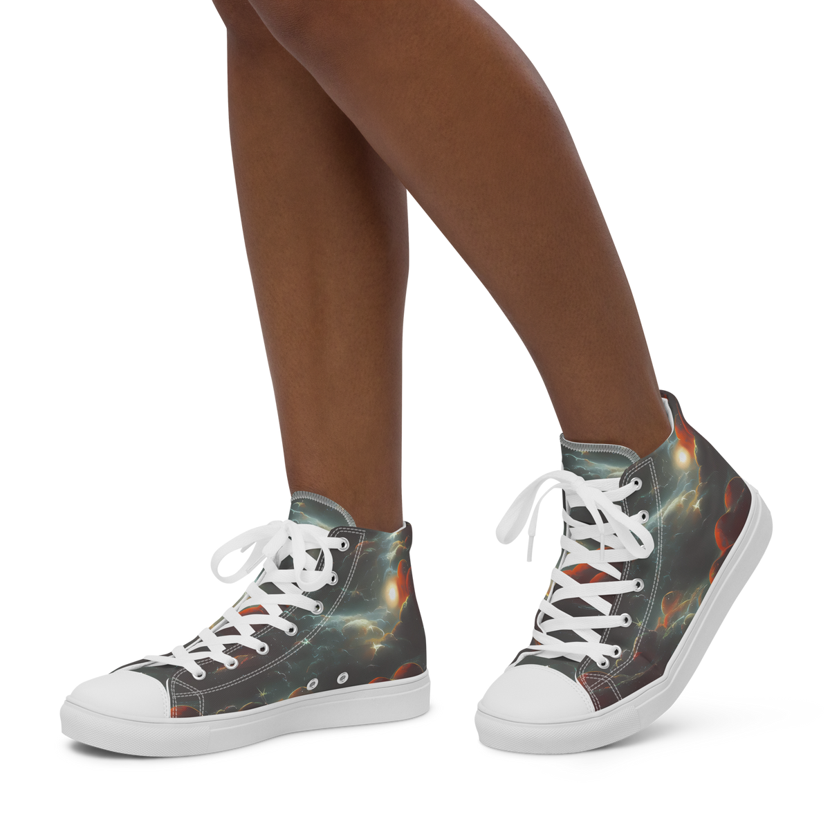 Women's High Top Canvas Shoes - Stellar Highlands