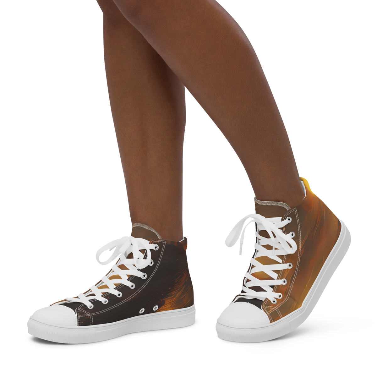 Women's High Top Canvas Shoes - Sunset Shores