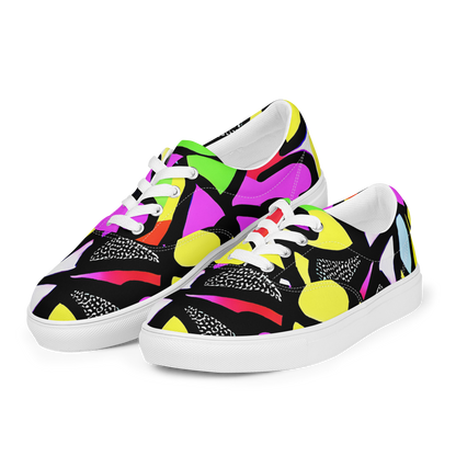 Women's Lace-Up Canvas Shoes - Vivid Serenade