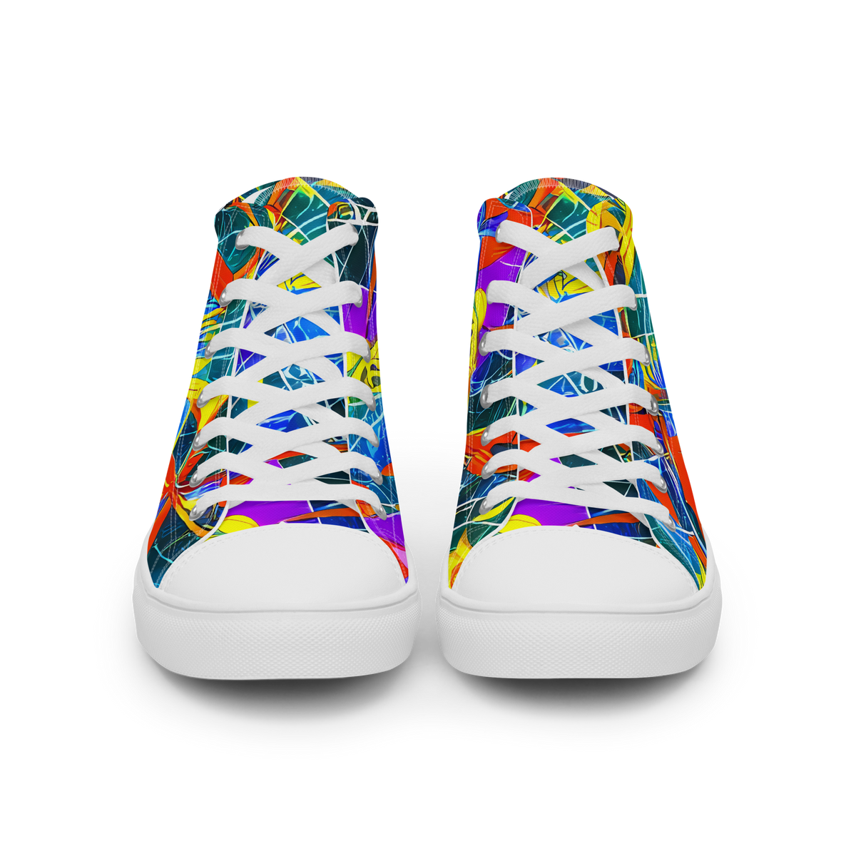 Men's High Top Canvas Shoes - Arkhipov Waves