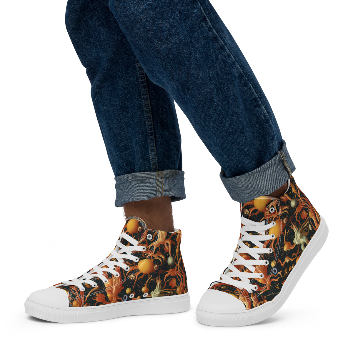 Men's High Top Canvas Shoes - Bosschaert's Nebula