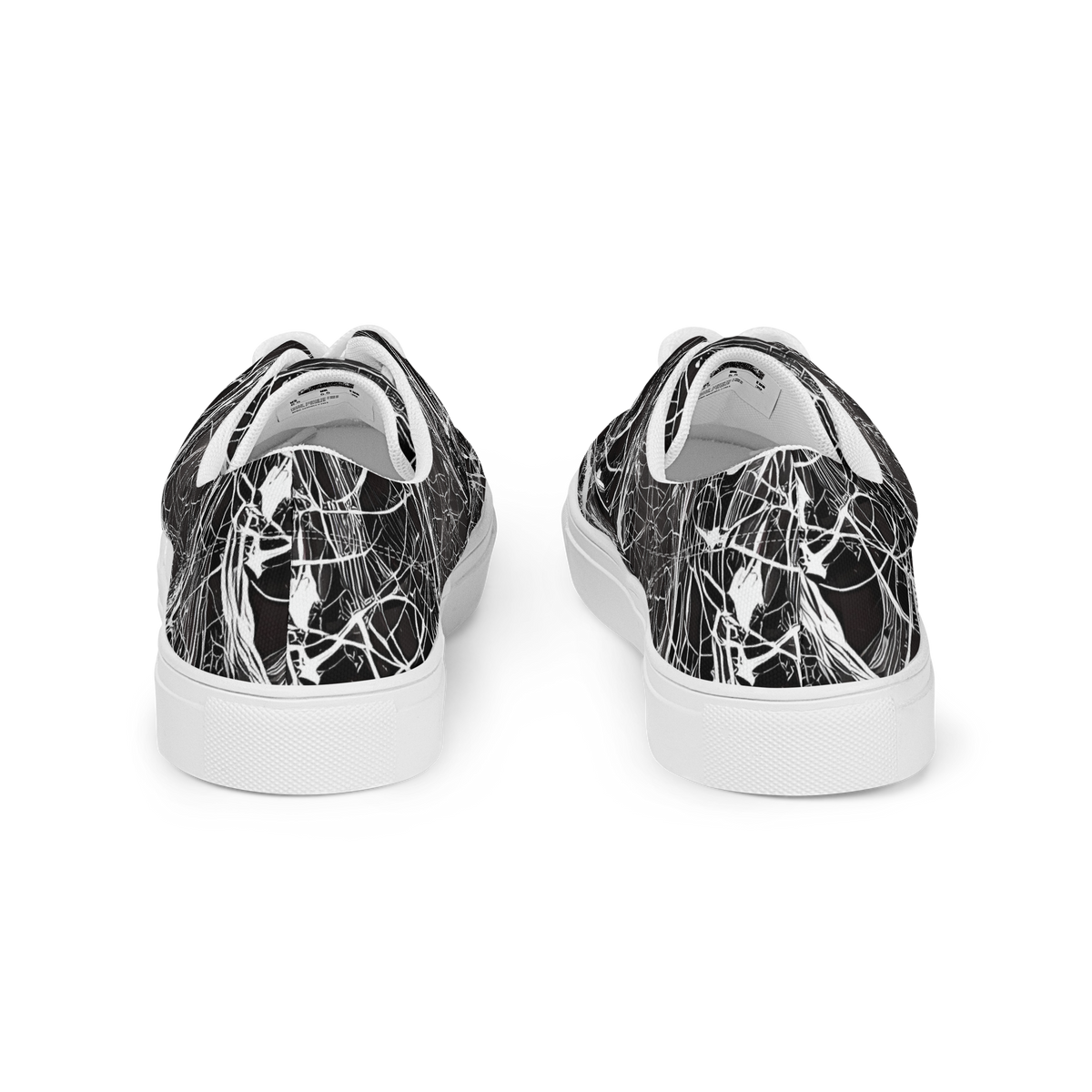 Women's Lace-Up Canvas Shoes - Nexus of Lines
