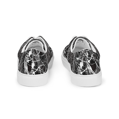 Women's Lace-Up Canvas Shoes - Nexus of Lines
