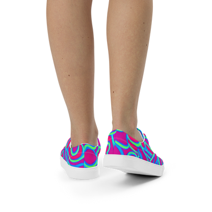 Women's Lace-Up Canvas Shoes - Aquatic Ember
