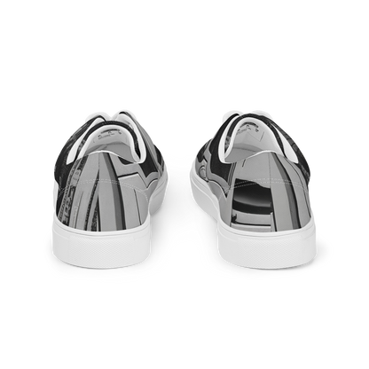 Men's Lace-Up Canvas Shoes - Concrete Harmony