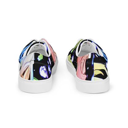 Women's Lace-Up Canvas Shoes - Celestial Serenade