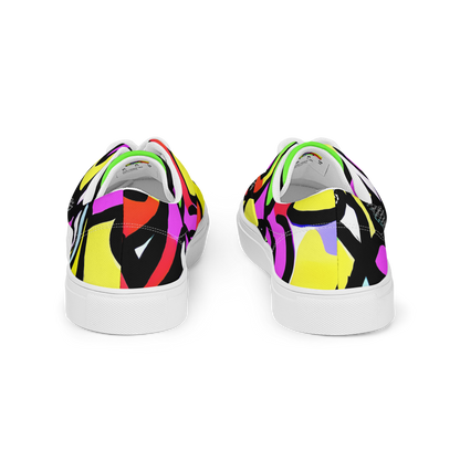 Women's Lace-Up Canvas Shoes - Vivid Serenade