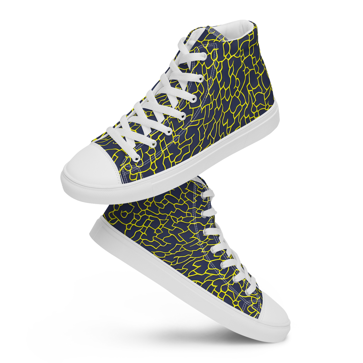Women's High Top Canvas Shoes - Nightshade Maze
