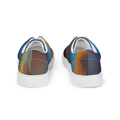 Men's Lace-Up Canvas Shoes - Chromatique Veil