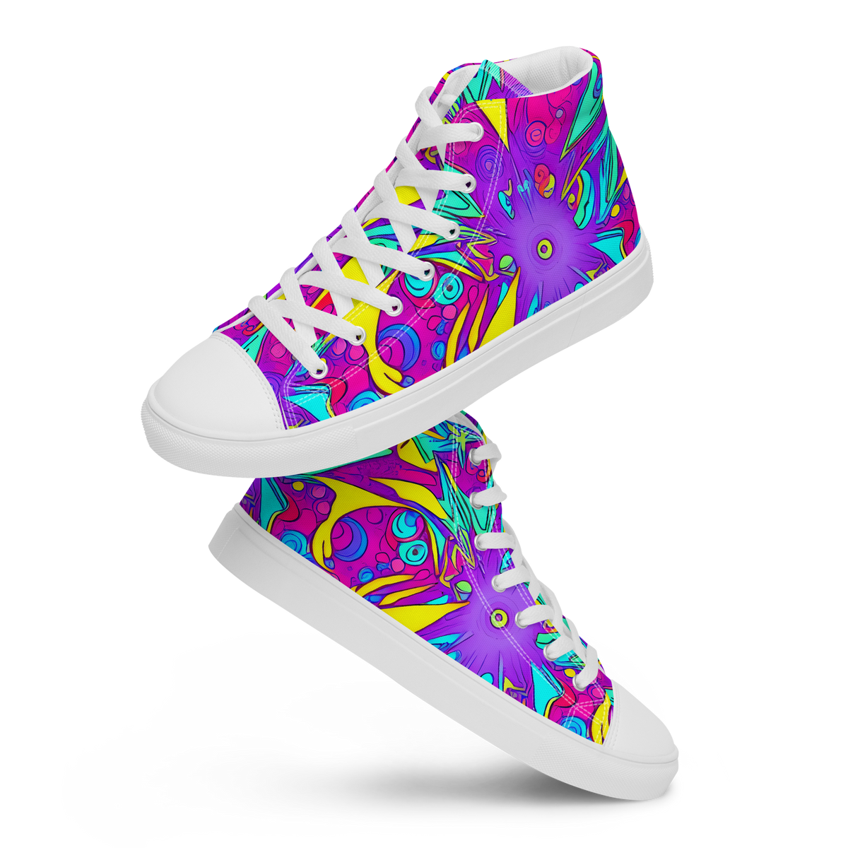 Women's High Top Canvas Shoes - Nebula Radiance