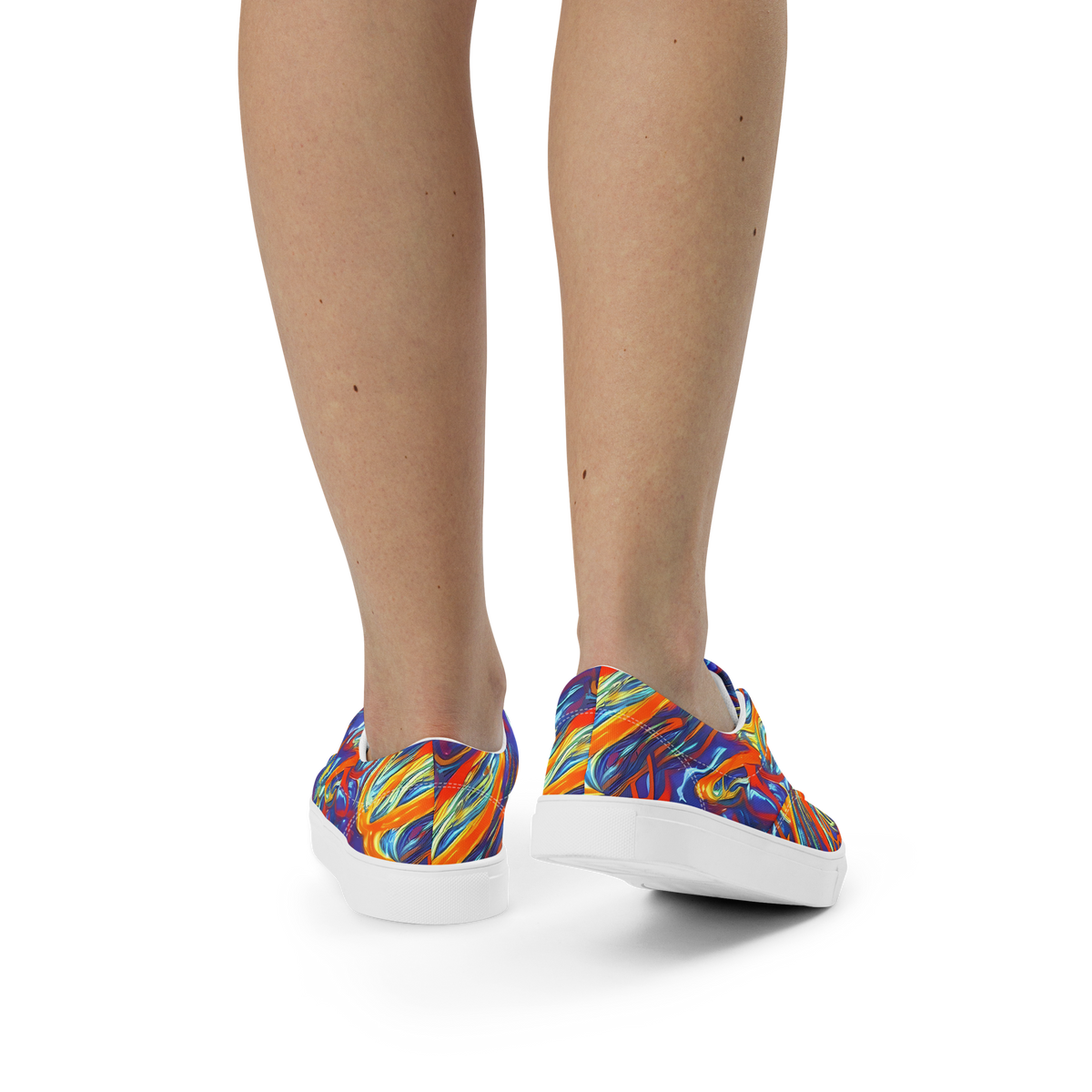 Women's Lace-Up Canvas Shoes - Galactic Ember