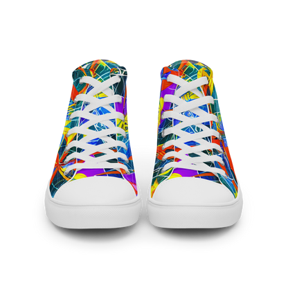 Men's High Top Canvas Shoes - Arkhipov Waves