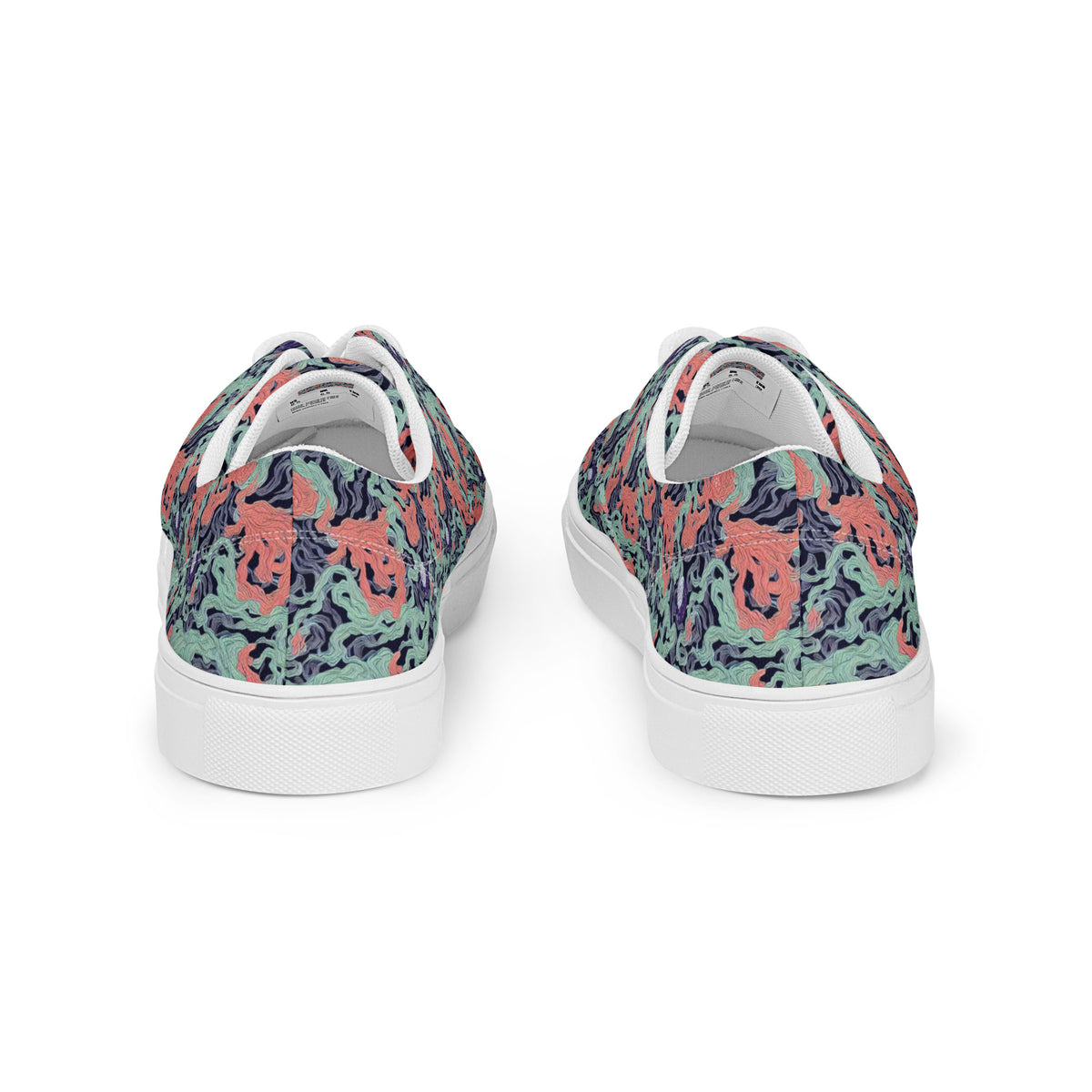 Women's Lace-Up Canvas Shoes - Cosmic Coral
