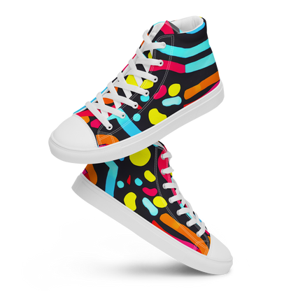 Men's High Top Canvas Shoes - Midnight Stream
