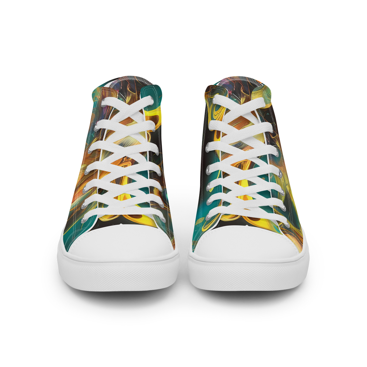 Men's High Top Canvas Shoes - Elegant Whirl