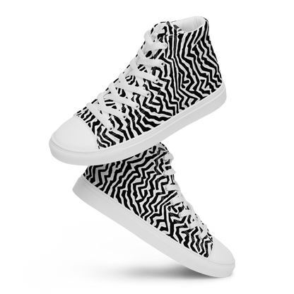 Women's High Top Canvas Shoes - Static Swirl