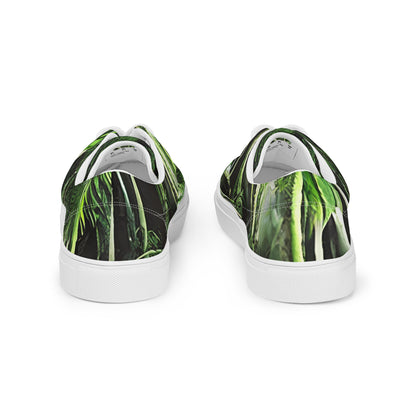 Women's Lace-Up Canvas Shoes - Emerald Canopy