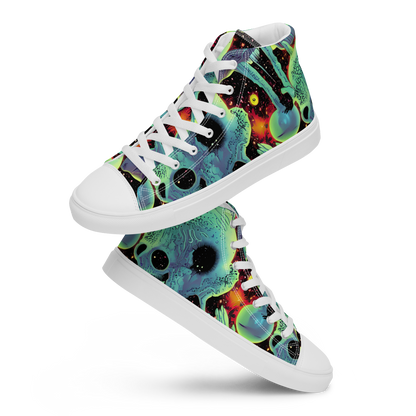 Women's High Top Canvas Shoes - Galactic Grotesque