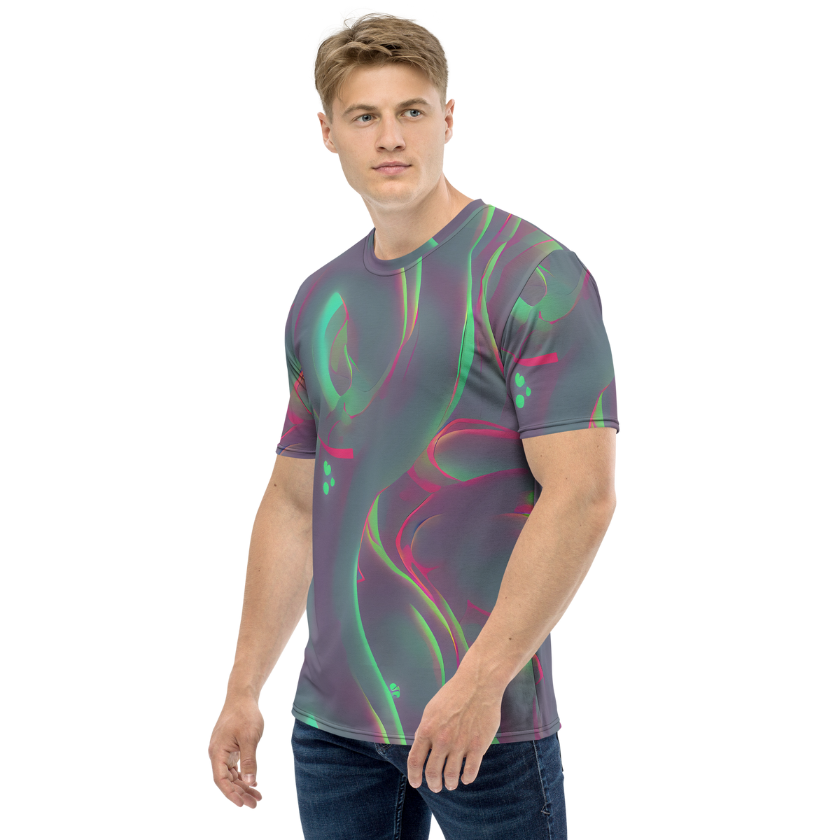 Men's Crew Neck T-Shirt - Neon Whisper