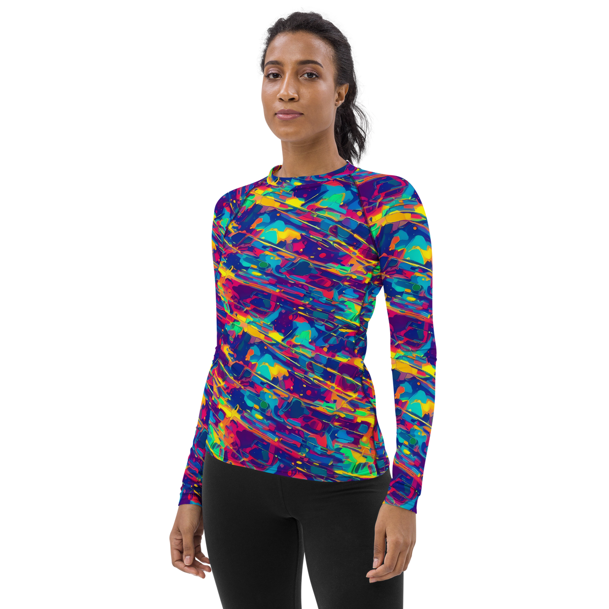 Women's Rash Guard - Spectrum Streaks