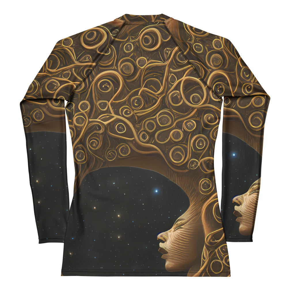 Women's Rash Guard - Ethereal Coils