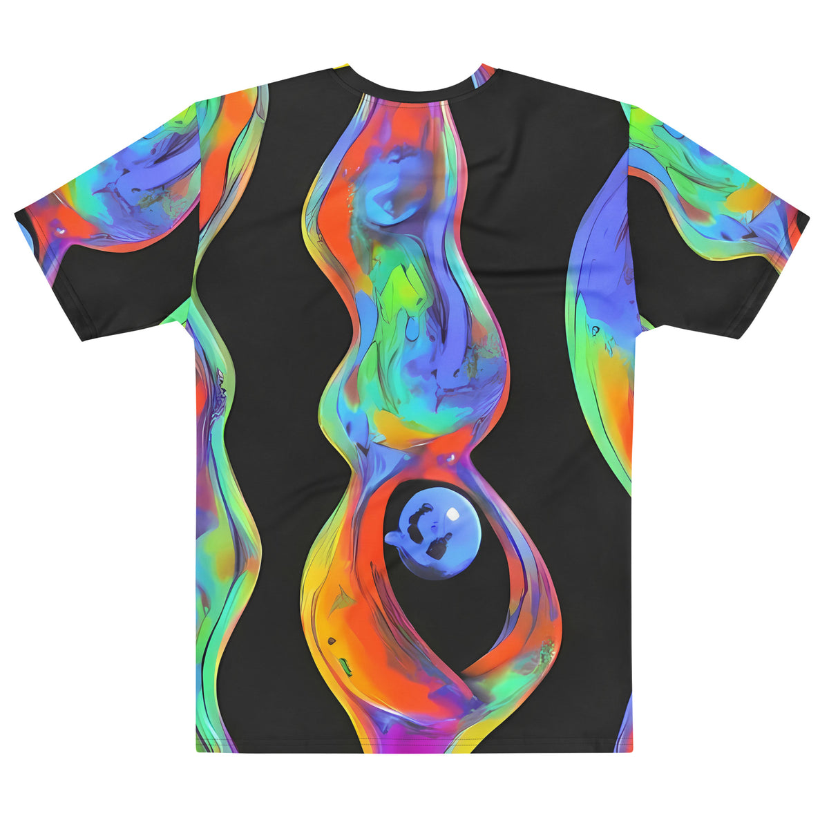 Men's Crew Neck T-Shirt - Vibrant Vortices