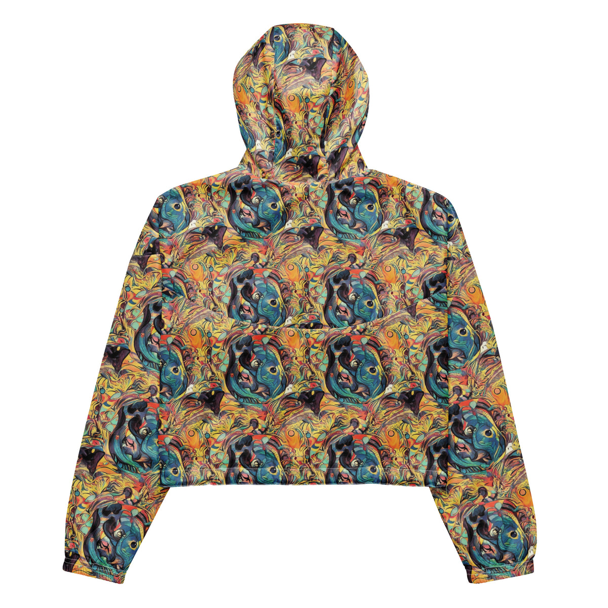 Women's Cropped Windbreaker - Harmonic Dream