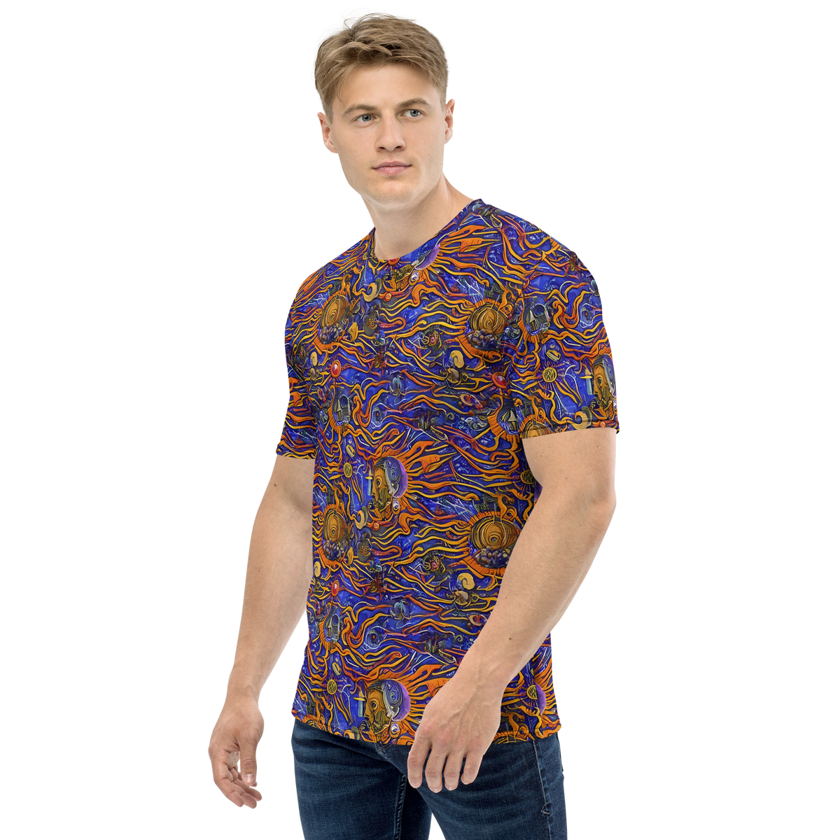 Men's Crew Neck T-Shirt - Mantegna Swirl