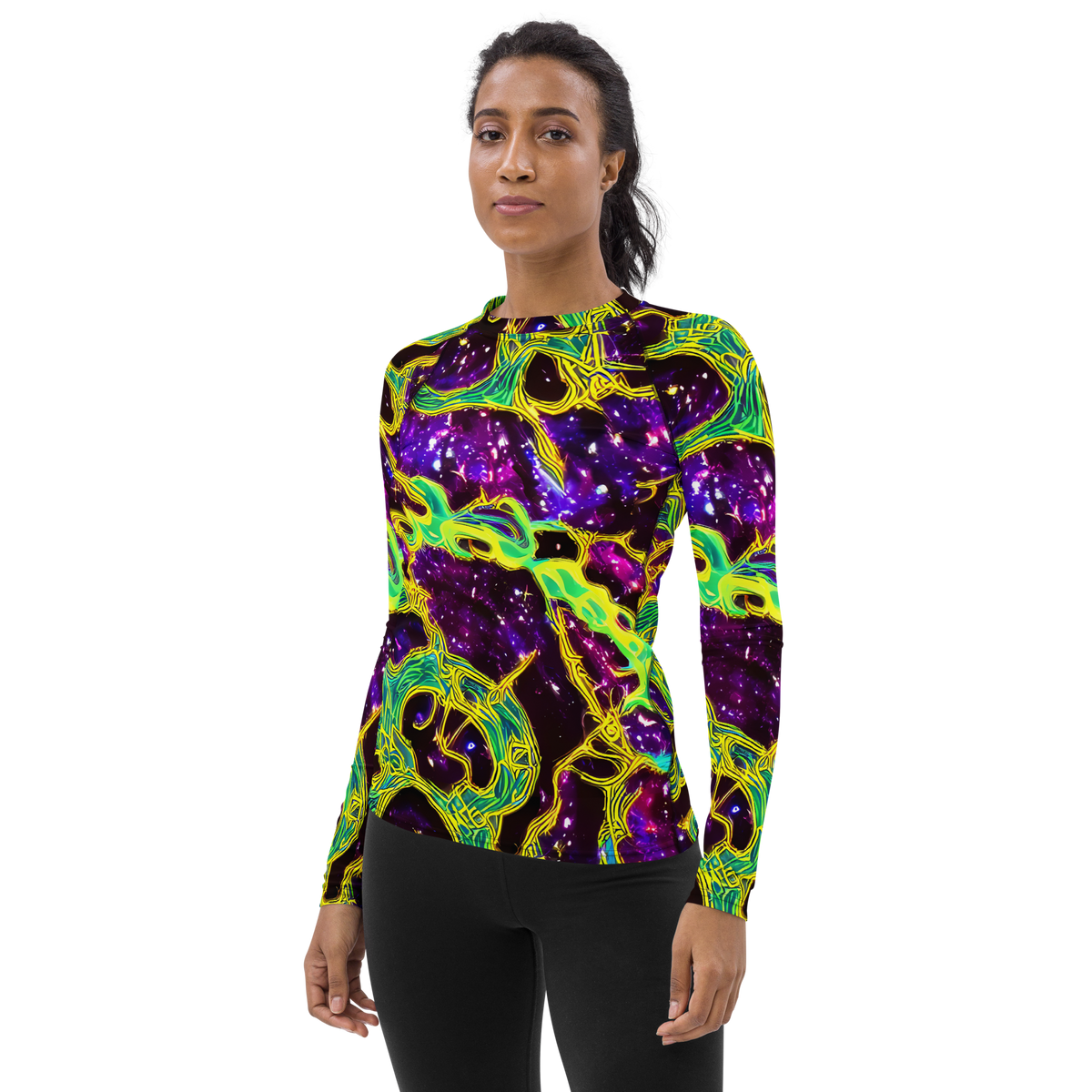 Women's Rash Guard - Galactic Web