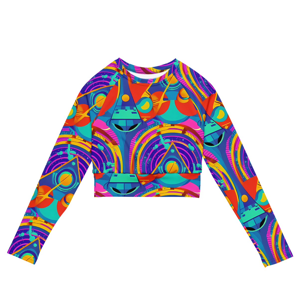 Long Sleeve Crop Top - Blast of Color