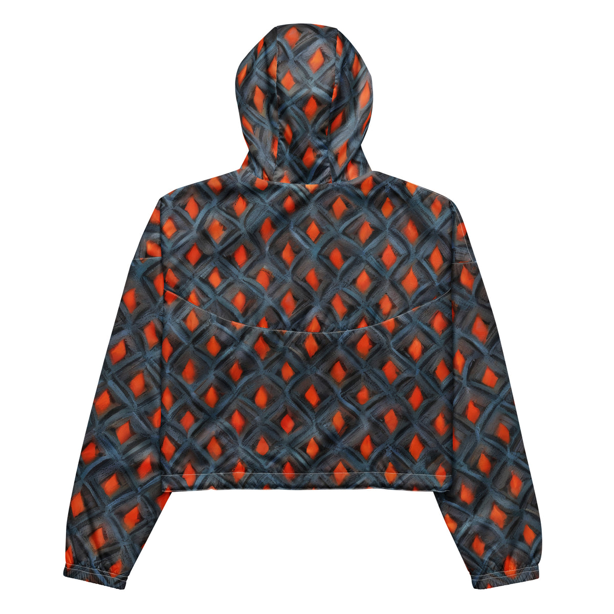 Women's Cropped Windbreaker - Ember Entwined