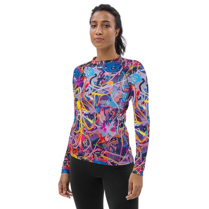 Women's Rash Guard - Vibrant Fusion