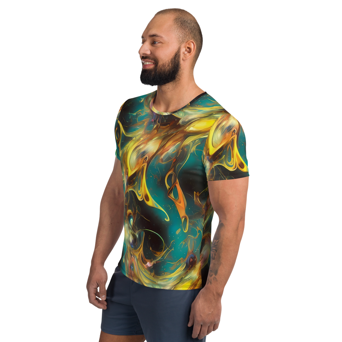 Men's Athletic T-Shirt - Elegant Whirl