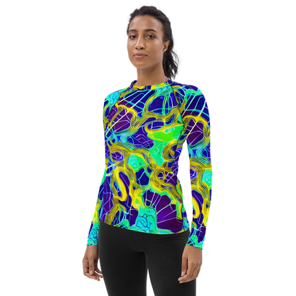 Women's Rash Guard - Neon Jungle Rhapsody