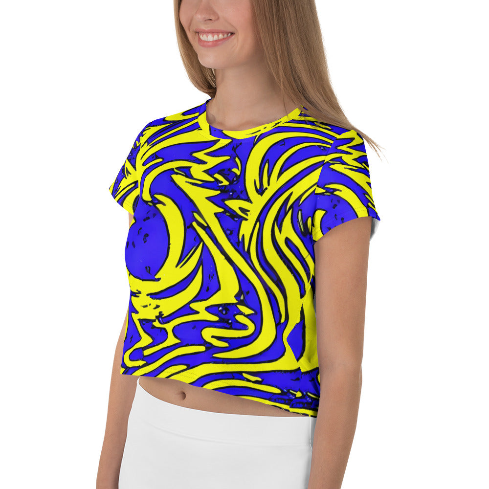 Women's Crop Tee - Fleeting Firefly