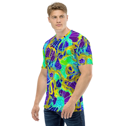 Men's Crew Neck T-Shirt - Neon Jungle Rhapsody