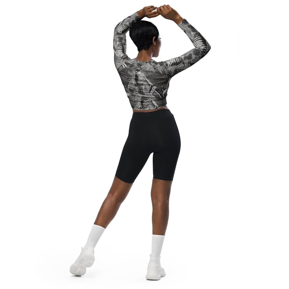 Long Sleeve Crop Top - Piranesi's Web