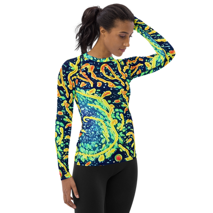 Women's Rash Guard - Vortex Glow