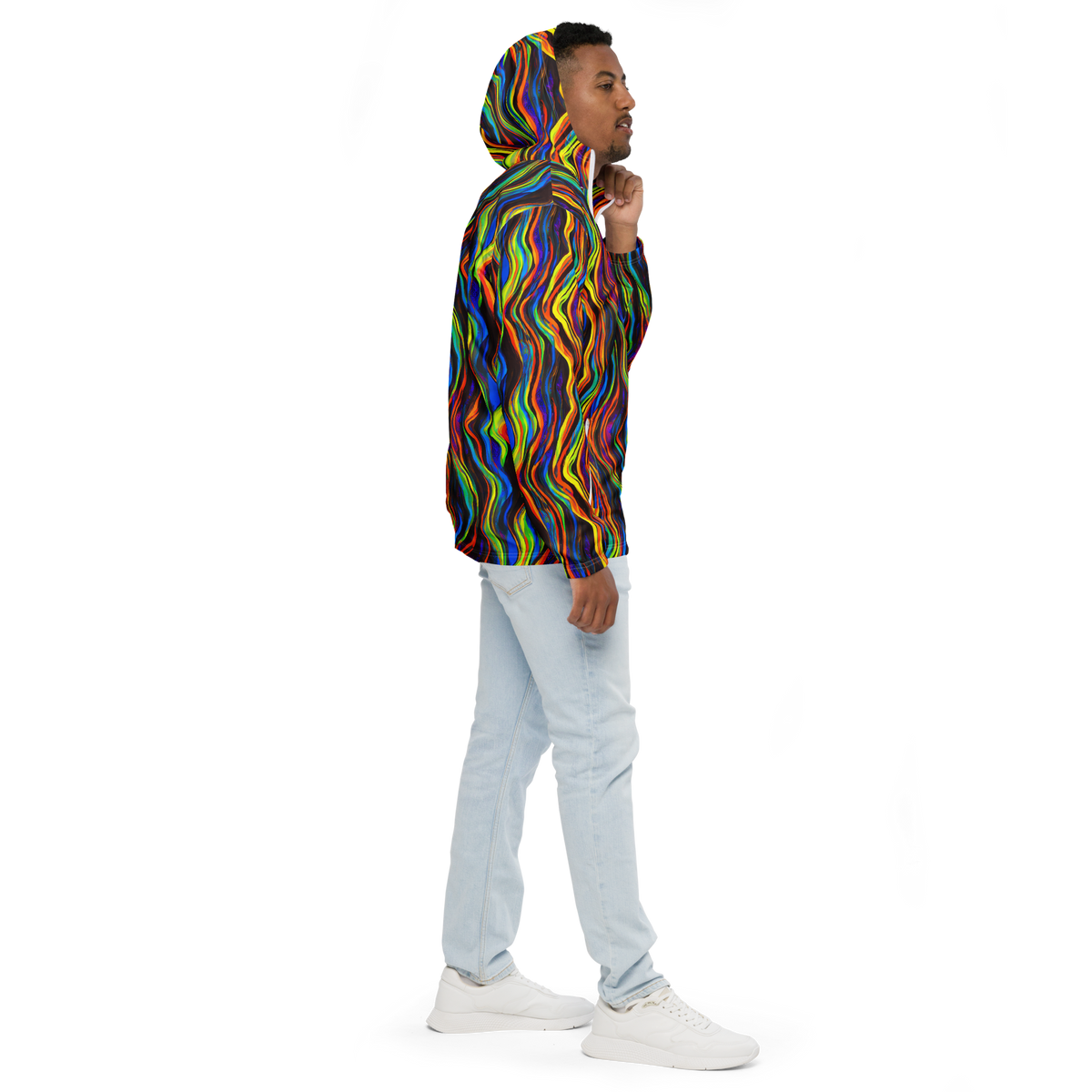 Men's Windbreaker - Celestial Waves