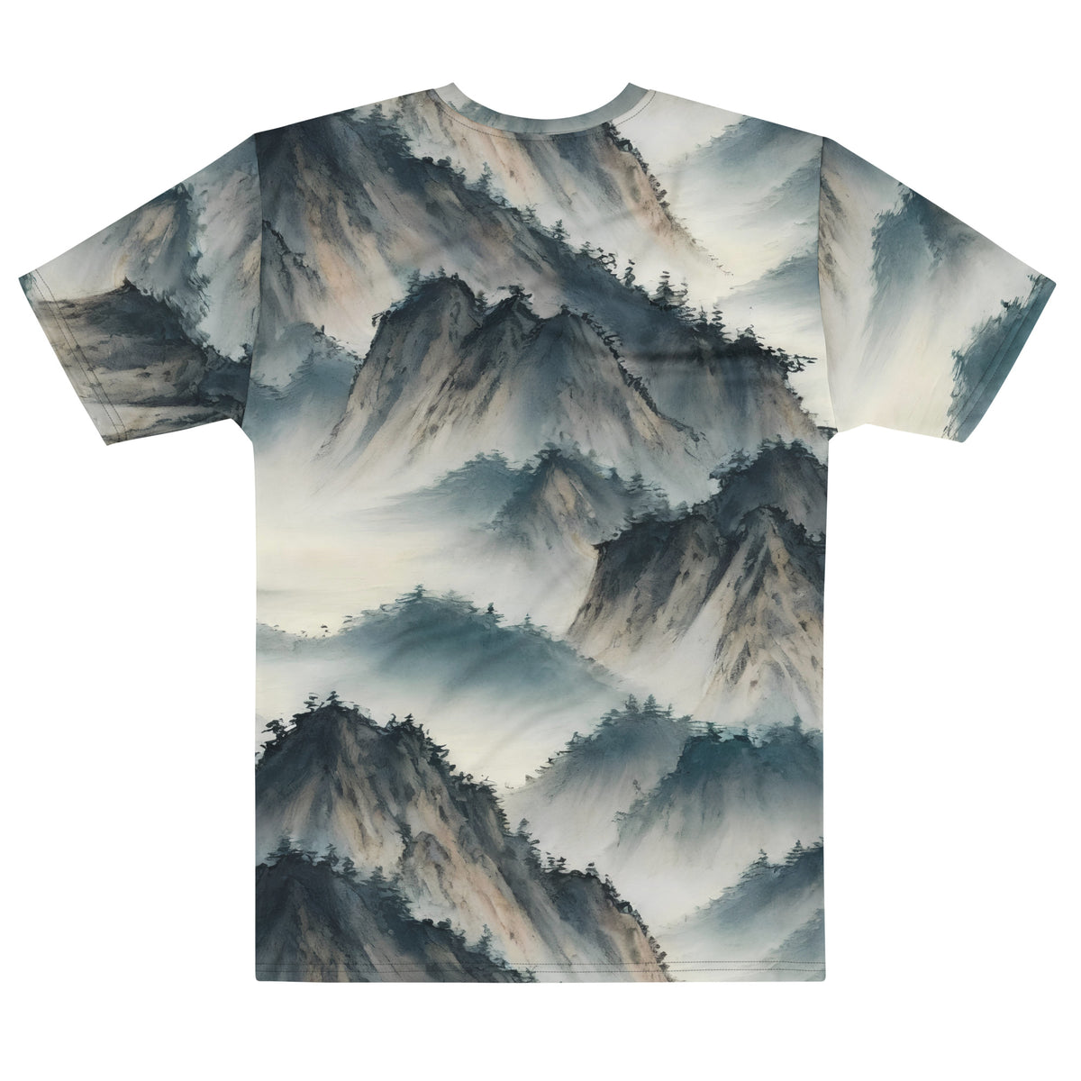 Men's Crew Neck T-Shirt - Misty Peaks