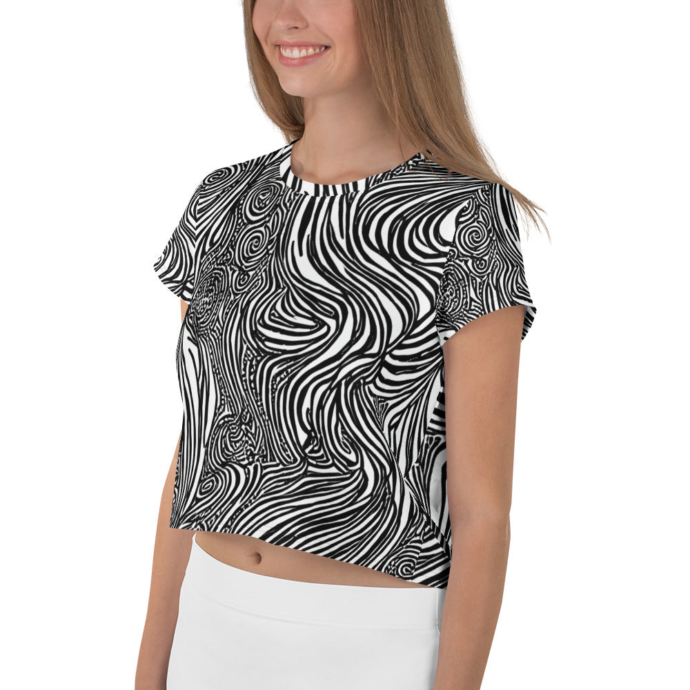 Women's Crop Tee - Tidal Tangle